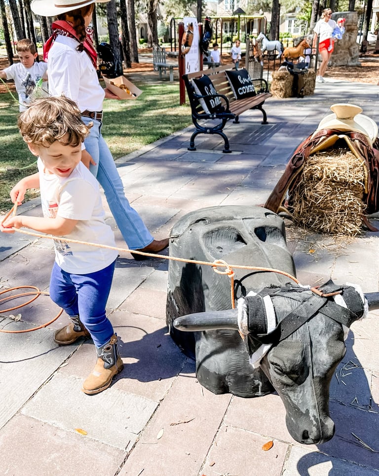 Roping the Steer Dummy after Roping Lessons