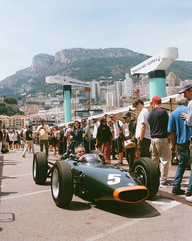 60's Formula 1 car in the paddock at the Monaco Historic Grand Prix