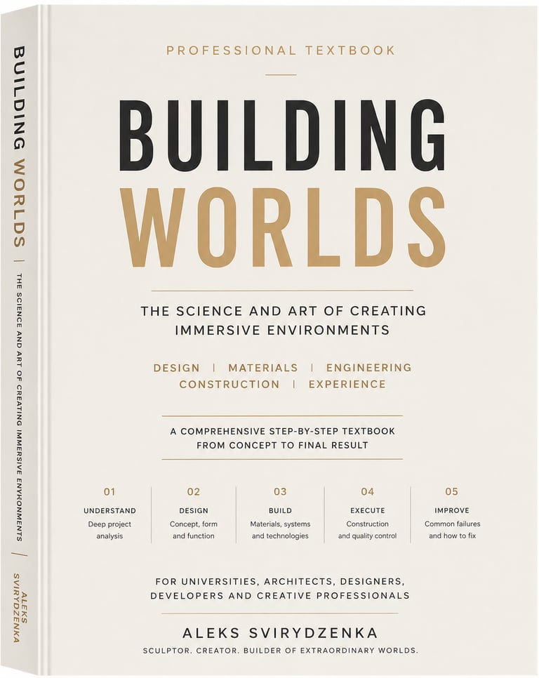 uilding Worlds professional textbook about themed environments, immersive spaces, zoo habitat design