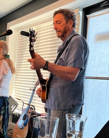 Bass player Dave of Celtic & folk group Crossmolina Band.