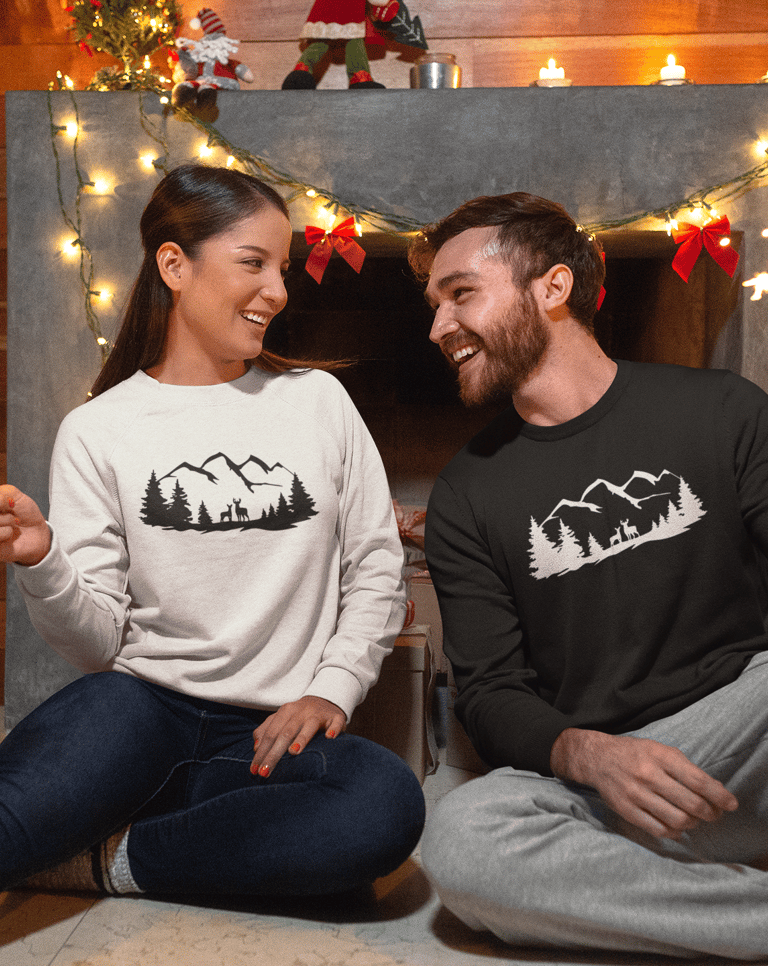 Kalėdiniai džemperiai juoda balta