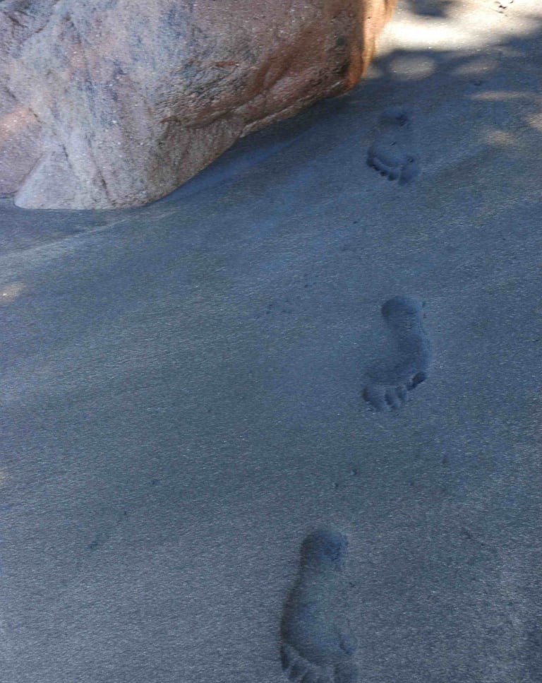 Footstep in the sand