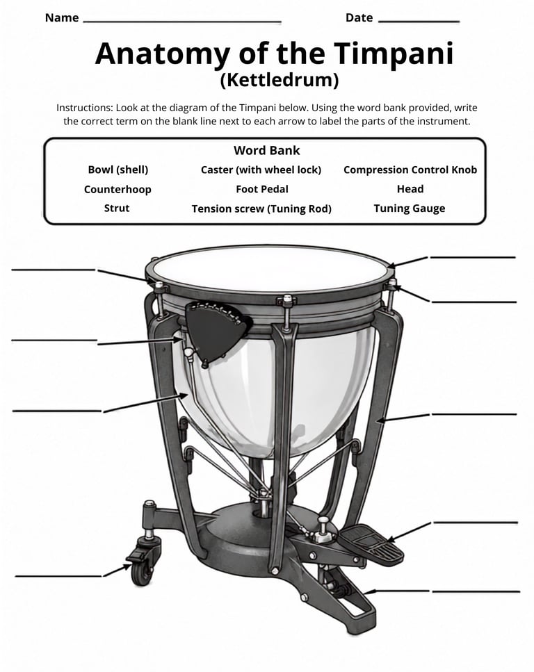 Parts of the Timpani