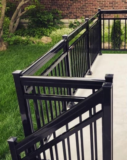 shine and polish aluminum material railings for balcony