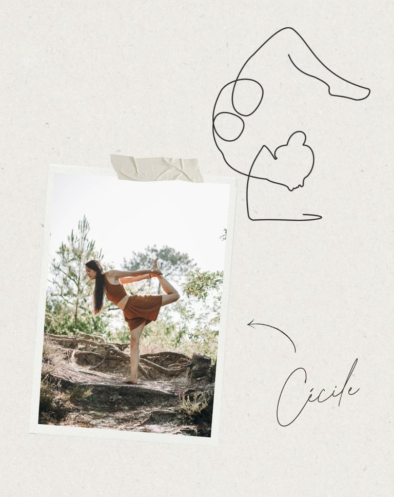Montage photo de Cécile, professeur de Vinyasa Yoga