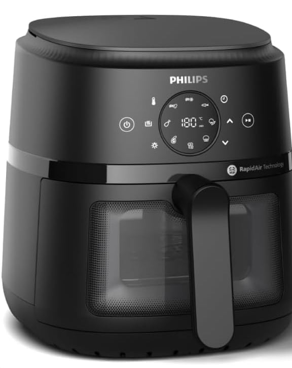 a black and white air fryer with a large oven