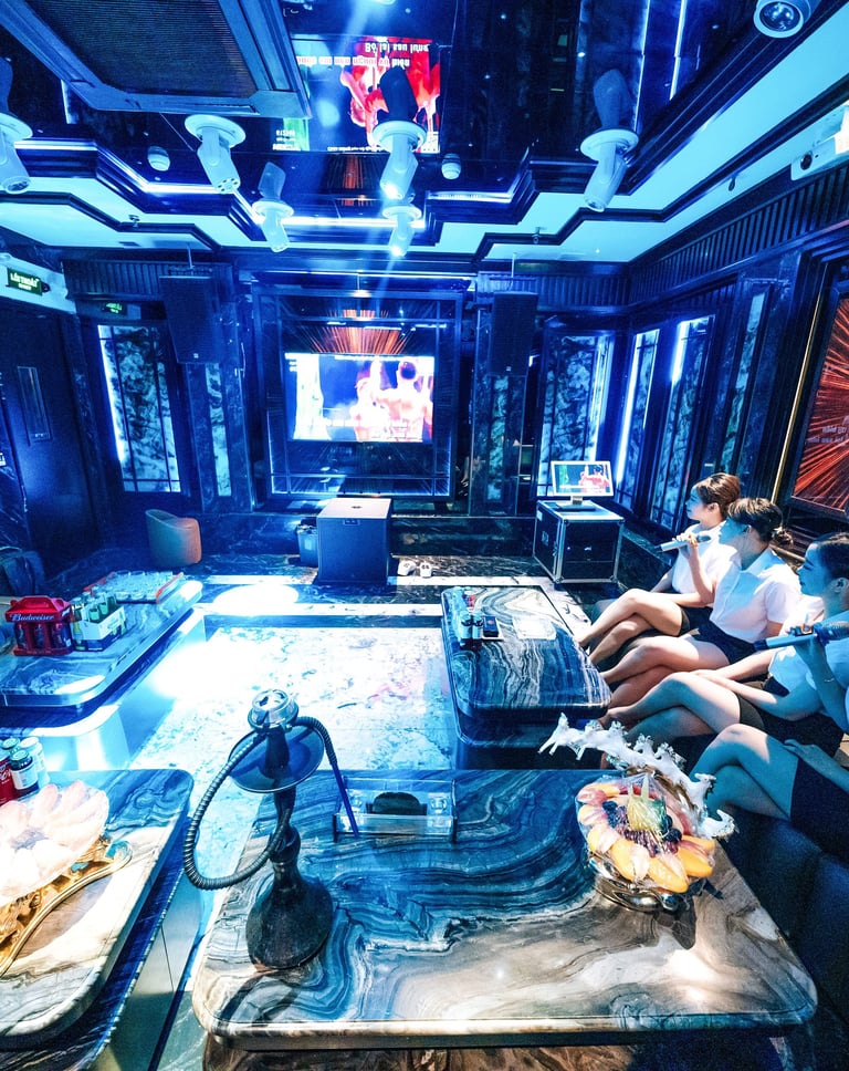 Không gian quán Karaoke Monaco Mỹ Đình hiện đại, view đẹp, phù hợp check-in sống ảo