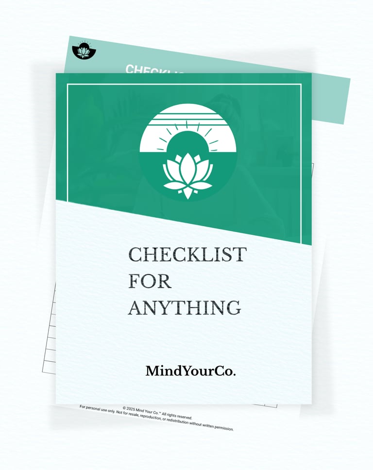 checklist for everything mockup cover