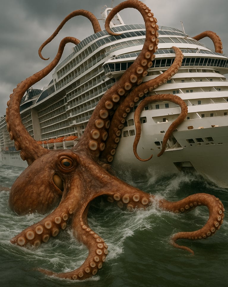 Illustration d'un poulpe géant pour la journée internationale du poulpe
