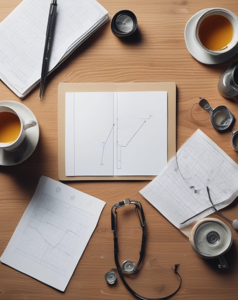 Portrait of Dr. Geneviève Sivelle in a medical office with a calm, professional atmosphere.