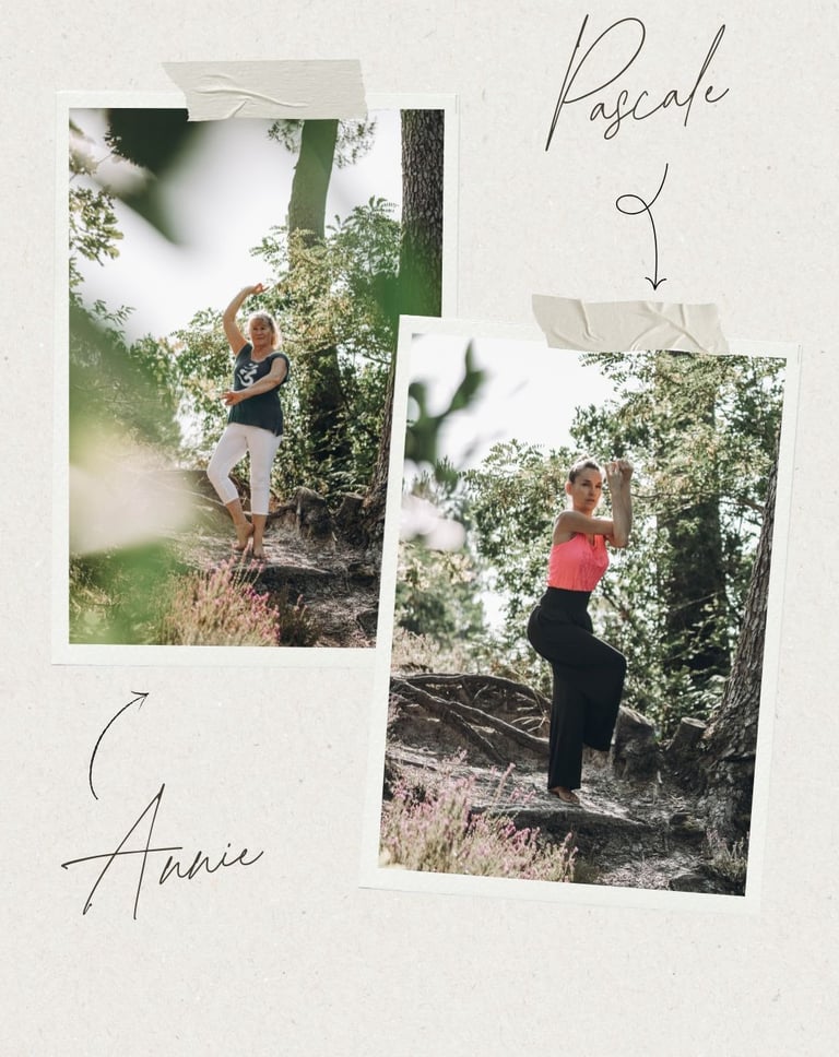 Montage photo de Annie et Pascale, deux professeurs de Hatha Yoga