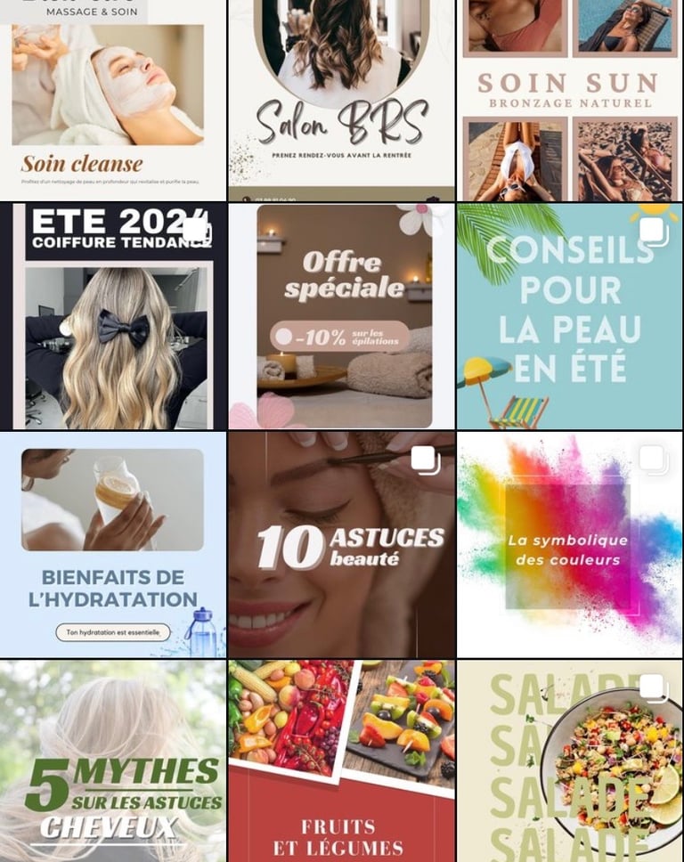 Feed d’un compte Instagram d’un client