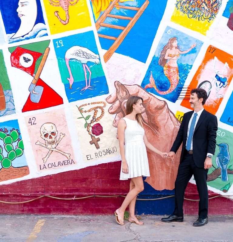 Mural in Austin Wedding Couple image