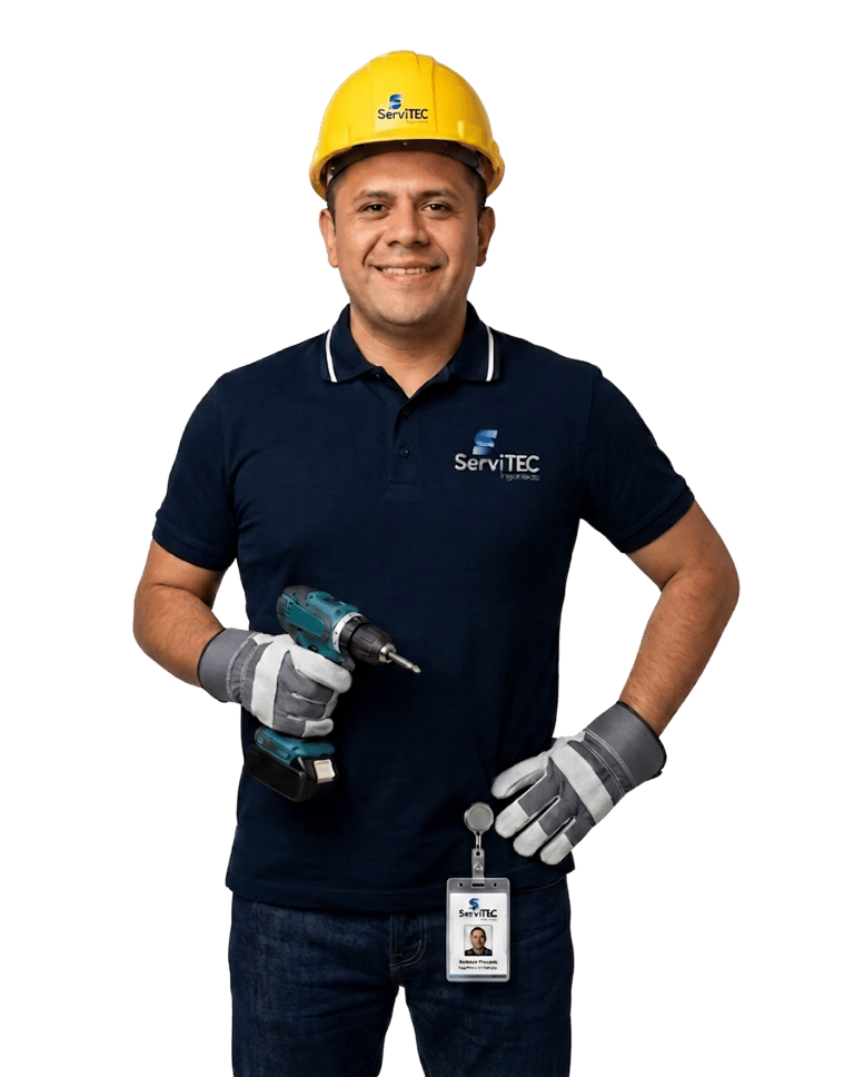 Técnico especializado realizando instalación de infraestructura tecnológica en Cúcuta