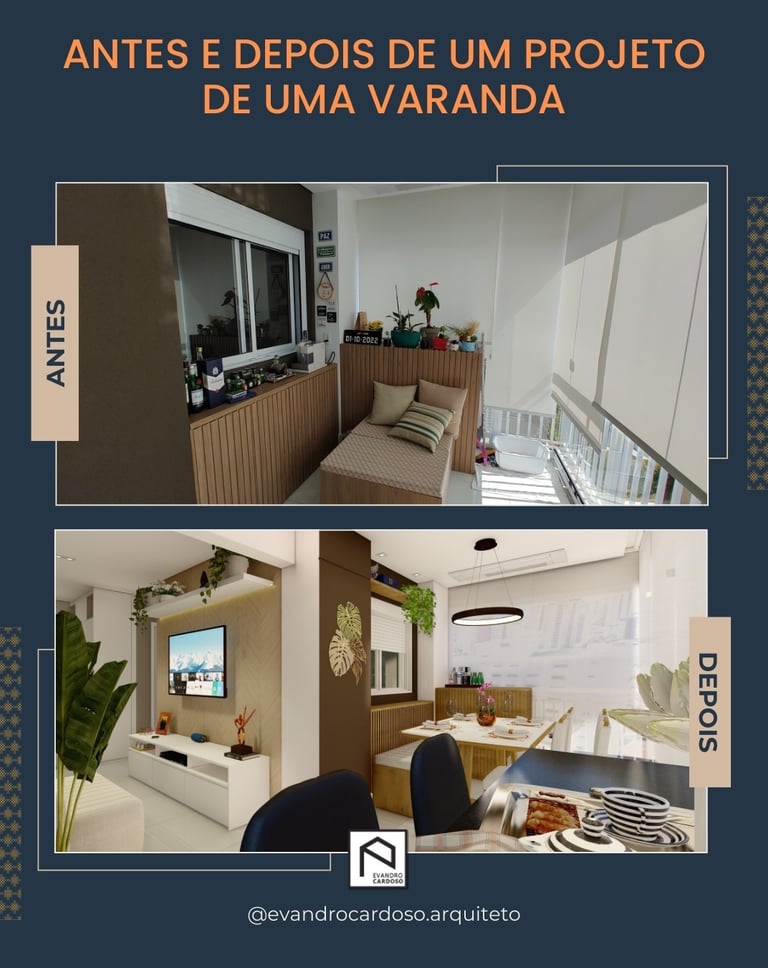 Projeto de Interiores de Reforma de Varanda Gourmet em São Paulo