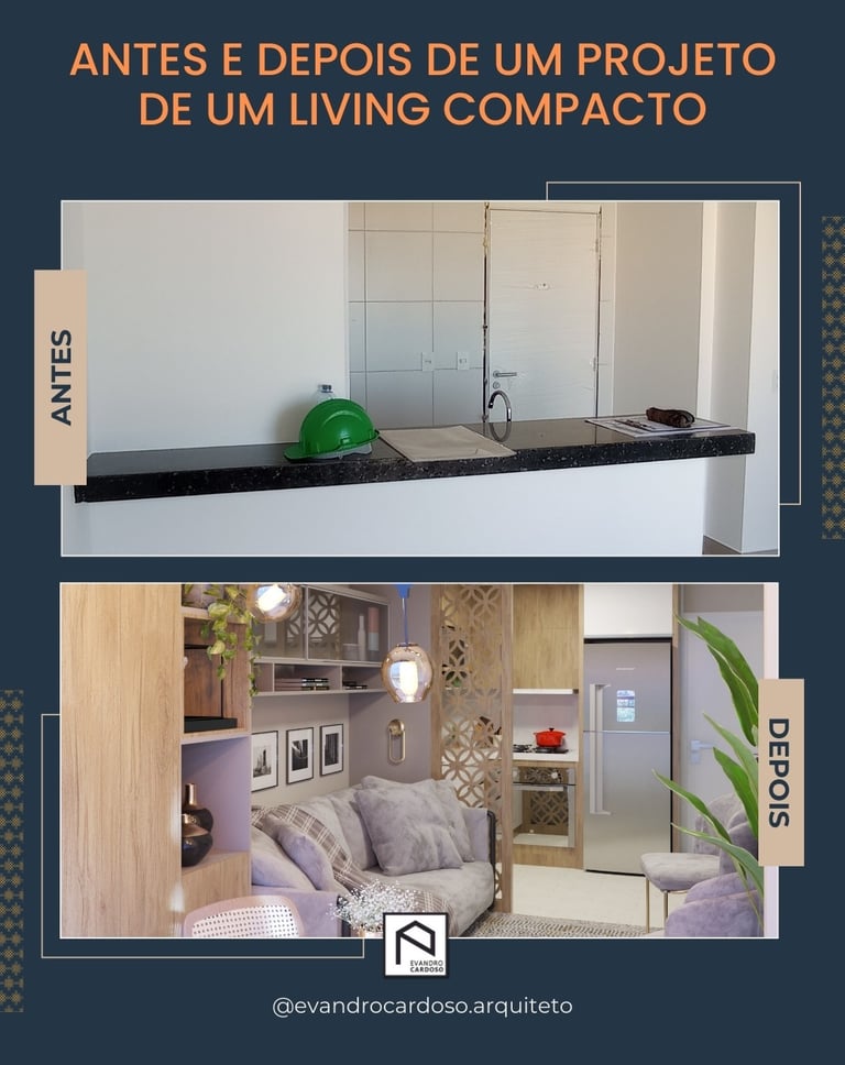 Projeto de Interiores de Apartamento Compacto em São Paulo