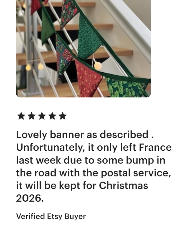 lovely bunting as described