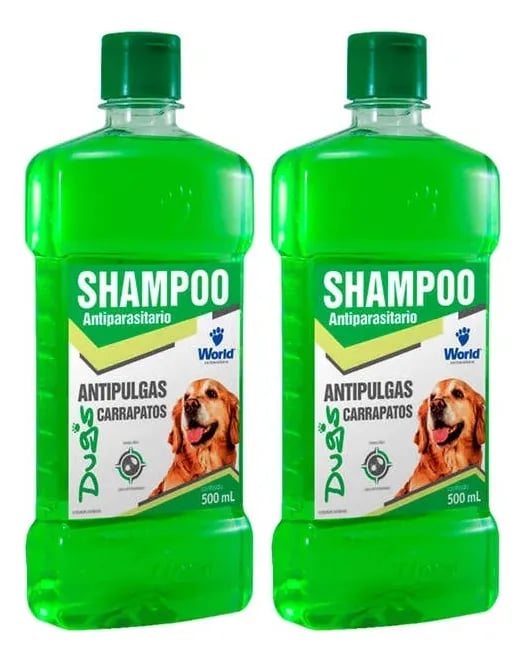 2 Shampoos Para Cachorro Antipulga Carrapatos