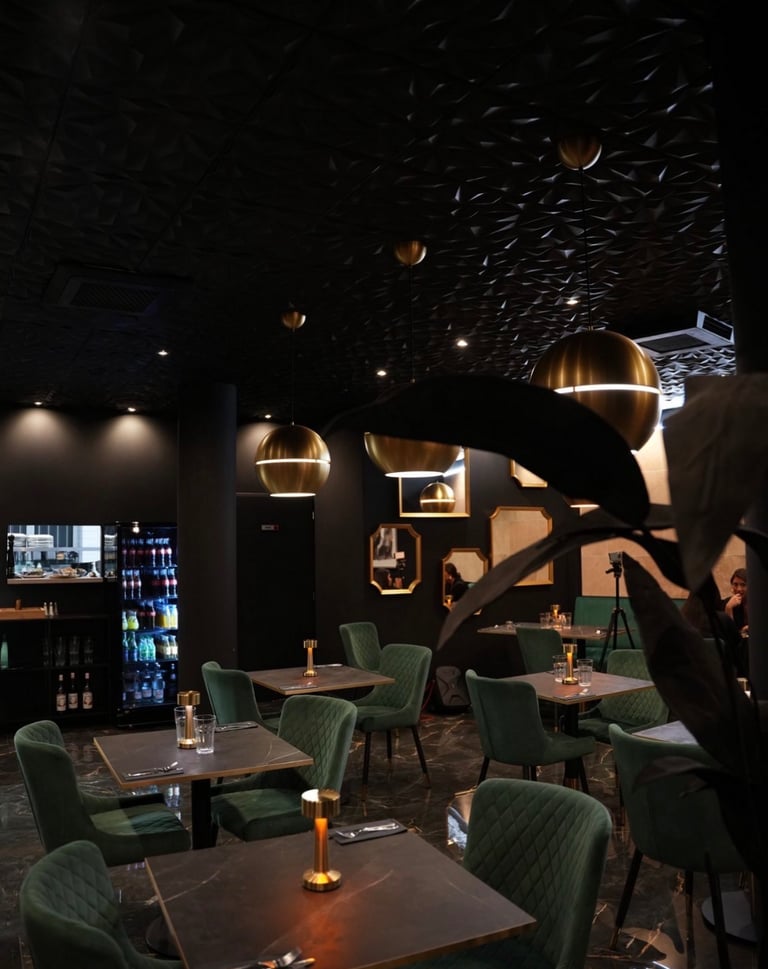 Intérieur du restaurant La Parisienne à Nîmes avec ambiance chic et lumineuse