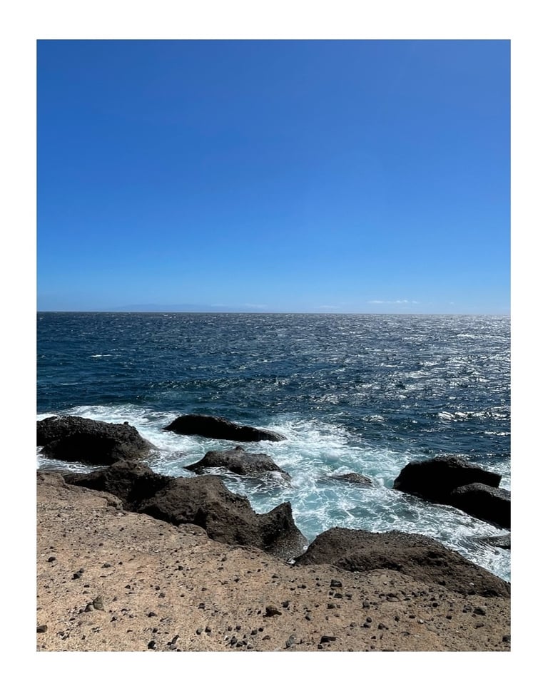 Atlantic Ocean 1 minute walk from Casa Zia Madda, rocky beach Tajao Tenerife South