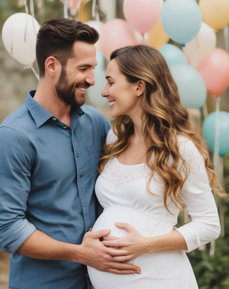 A pregnant woman sitting on the floor holding a bowl