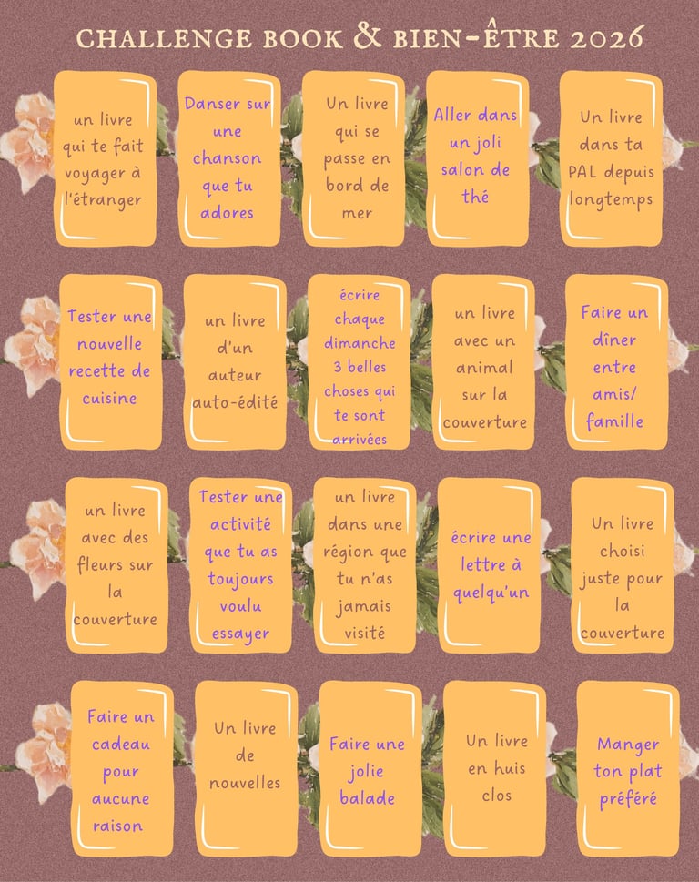 challenge littéraire book & bien-être