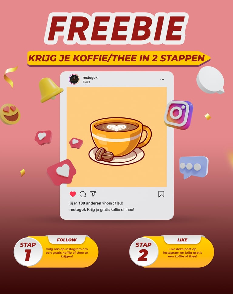 Promotie Restaurant Gök gratis koffie of thee