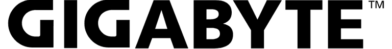 Logo de Gigabyte escrito en negro