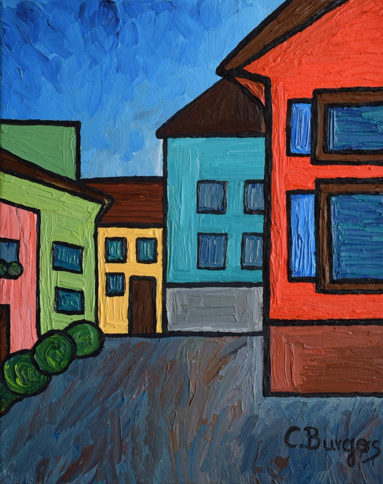 Cuadro Casas de pueblo