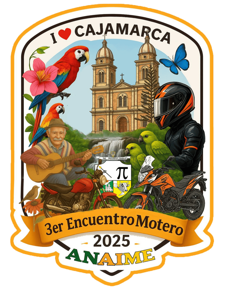 Logo Tercer encuentro de motos en Cajamarca Tolima