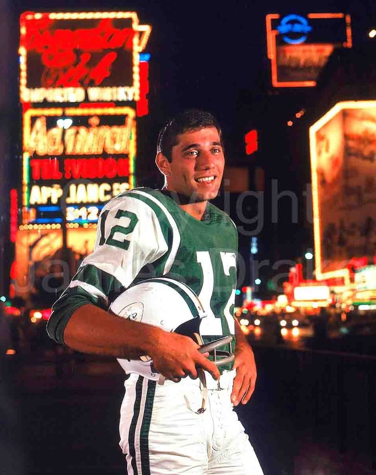 Broadway Joe, Joe Namath of the Jets in New York City in 1965 by James Drake for Sports Illustrated