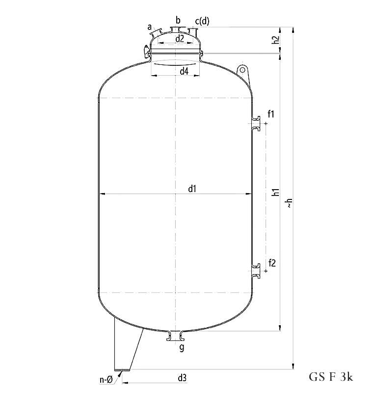 Glass lined storage tanks F