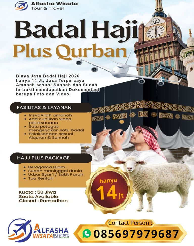 biaya badal haji 2026 plus qurban