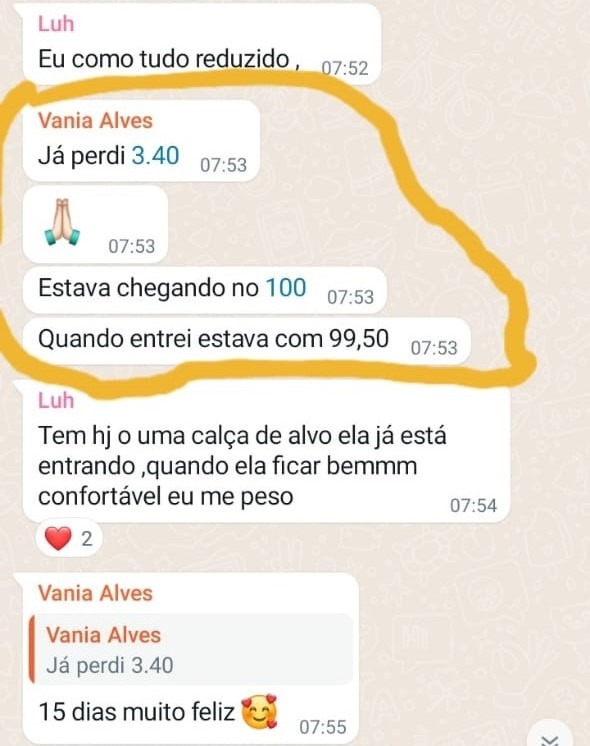 Depoimento de mulher que emagreceu