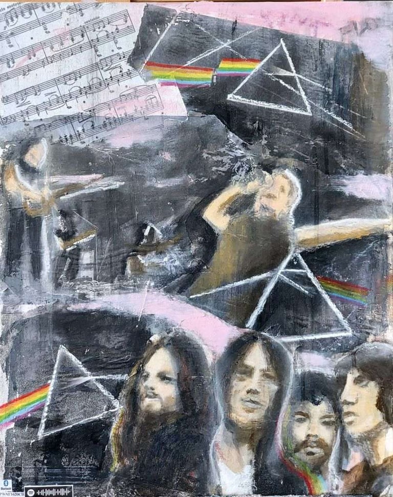 Eerbetoon aan Pink Floyd, geluidsdoek