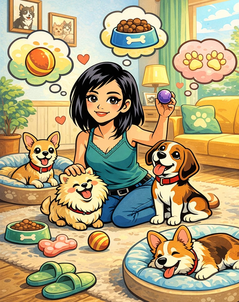 Casa doguitos jugando con perritos