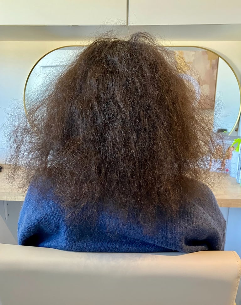 Before Tape Hair Extension Photo