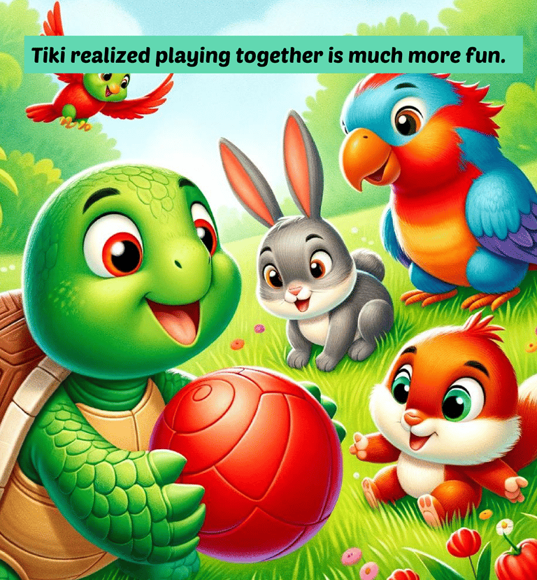 Tiki the Turtle Book Page