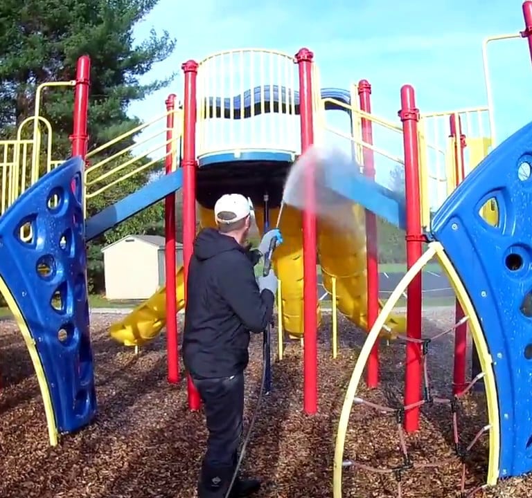 playground pressure washing
