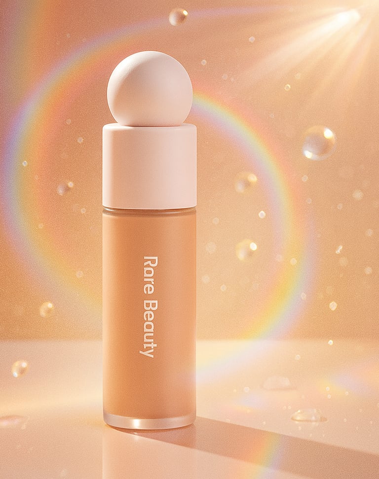 Rare Beauty tinted moisturizer with radiant sunburst and soft glow