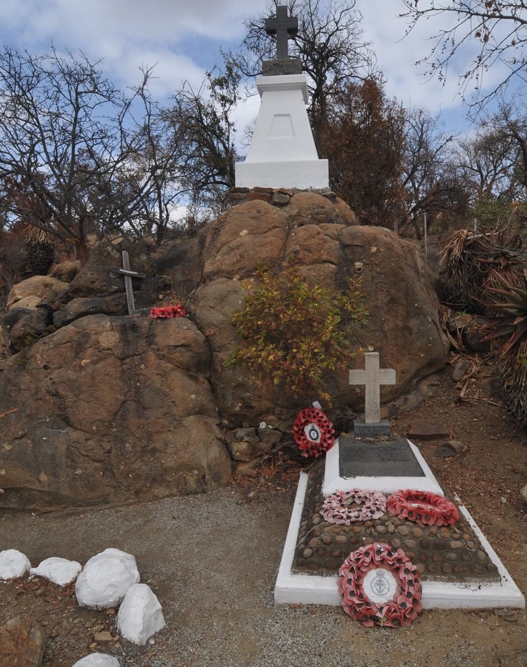 graves of Lts. Melvill and Coghill at Fugitives drift, South Africa