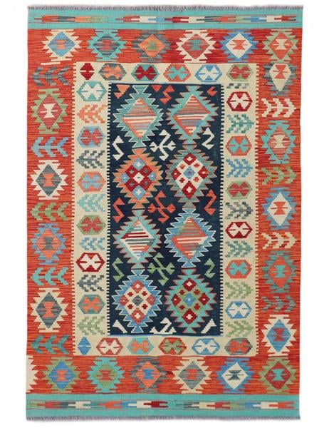 ARYANA KILIM - 186cm x 125cm (6'1 x 4'1) - KILIM RUGS - HANDMADE RUGS