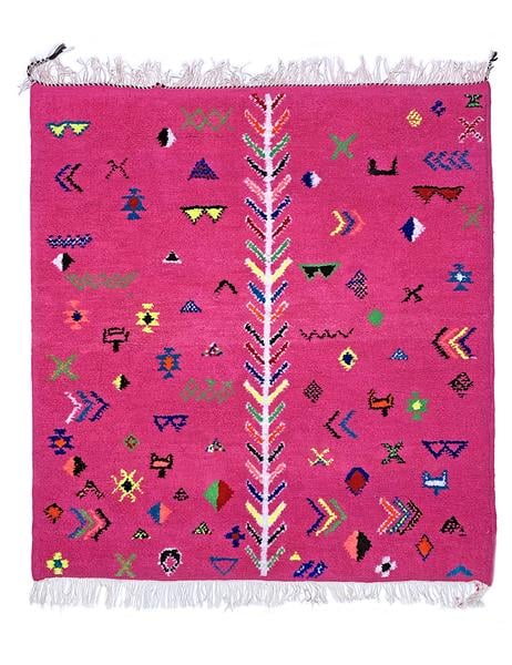 VINTAGE BERBER - 165cm x 152cm (5'5 x 5') - BERBER RUGS - HANDMADE RUG COMPANY