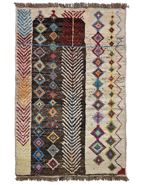 NOMADIC AFGHAN - 150cm x 93cm (4'11 x 3') - TRIBAL AND NOMADIC RUGS - HANDMADE RUG COMPANY