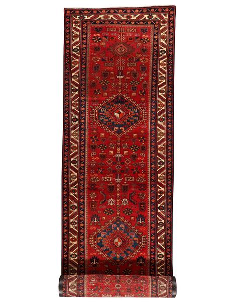 Nasrabad Runner - 469cm x 112cm (15'5 x 3'8) - Antique and old hall runners - HANDMADE RUG COMPANY