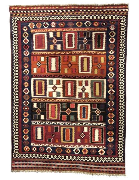 Antique Qashqai Kilim - 240cm x 160cm (7'11 x 5'3) - Kilim Rugs - Antique Rugs - HANDMADE RUG COMPANY