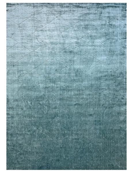 ORTA IN TEAL - 240cm x 170cm (7'11 x 5'7) - PLAIN RUGS - HANDMADE RUG COMPANY
