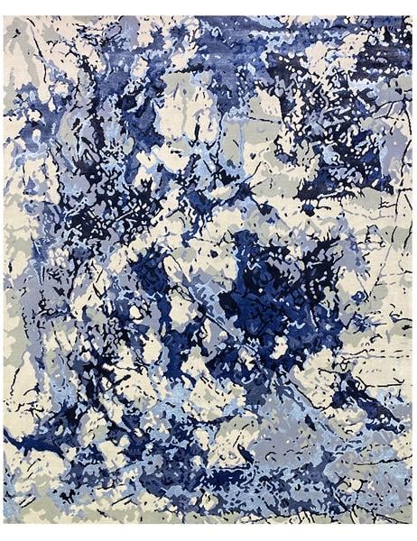 BLUESY - 180cm x 150cm (6' x 4'11) CONTEMPORARY RUGS FROM THE HANDMADE RUG COMPANY