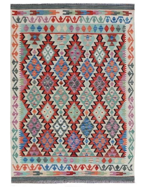ARYANA KILIM - 148cm x 103cm (4'10 x 3'5) - KILIM RUGS - HANDMADE RUGS