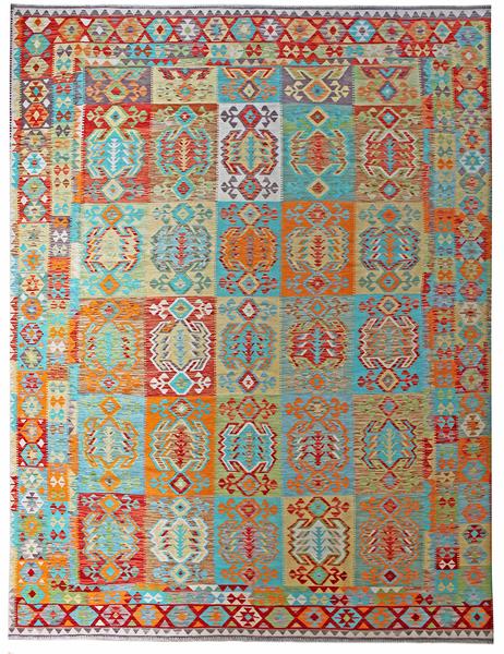 LARGE KILIM - 398cm x 302cm (13' x 10') - LARGE KILIM RUGS - HANDMADE RUG COMPANY